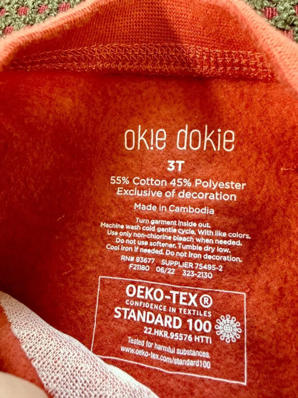 NWT Okie Dokie 3T Rust Fall Leaves Chenille EXPLORE Crewneck Sweatshirt